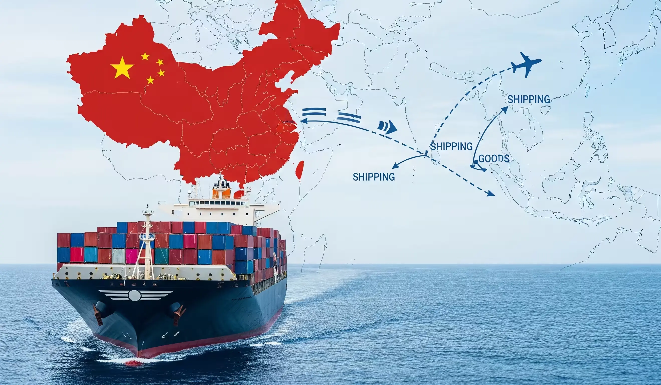 Illustration of shipping and logistics